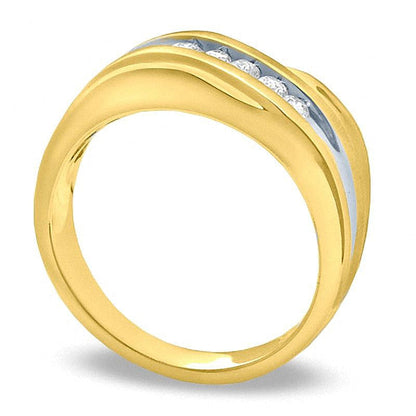 0,25 ct. Gesamtgewicht Diamant Ehering aus 14K Gelbgold