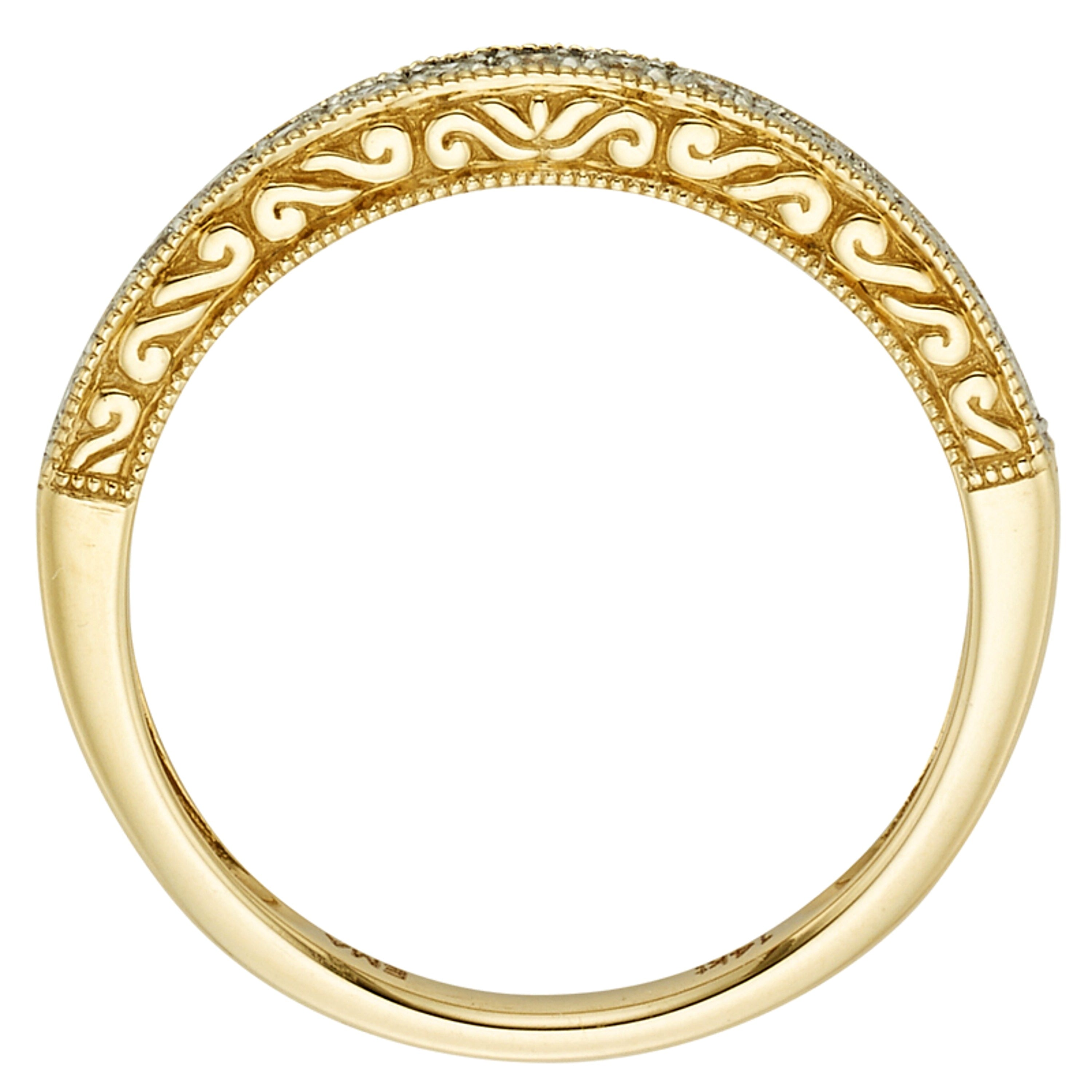 0.25 ct. Gesamtgewicht Diamant Memoire-Ring in 14K Gelbgold (I/I2)