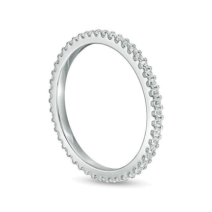 0.33 ct. Gesamtgewicht Diamant Memoire-Ring in 14K Weißgold (H/SI2)