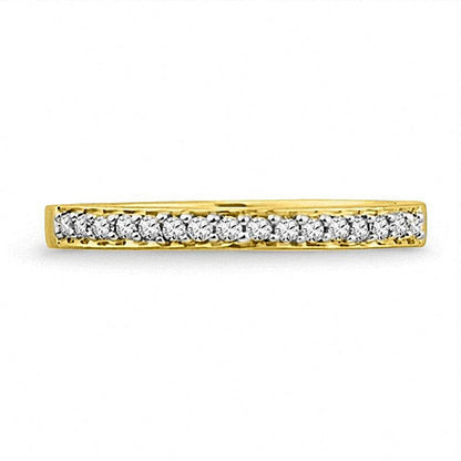 0.1 CT. Gesamtgewicht Diamant-Ehering in 10K Gelbgold