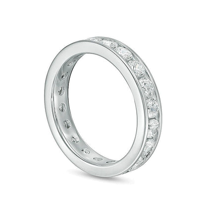 2.0 ct. Gesamtgewicht Diamant Memoire-Ring kanalgefasst in 14K Weißgold (H/SI2)