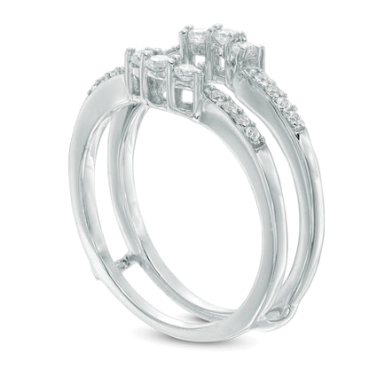 0.33 ct. Gesamtgewicht Diamant-Solitär-Enhancer mit Rahmen in 10K Weißgold