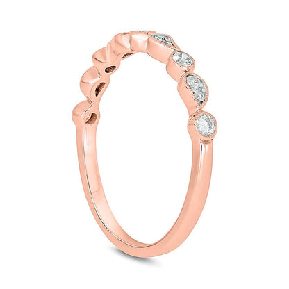 0.2 ct. Gesamtgewicht Diamant Paisley Stapel-Ring in 10K Roségold