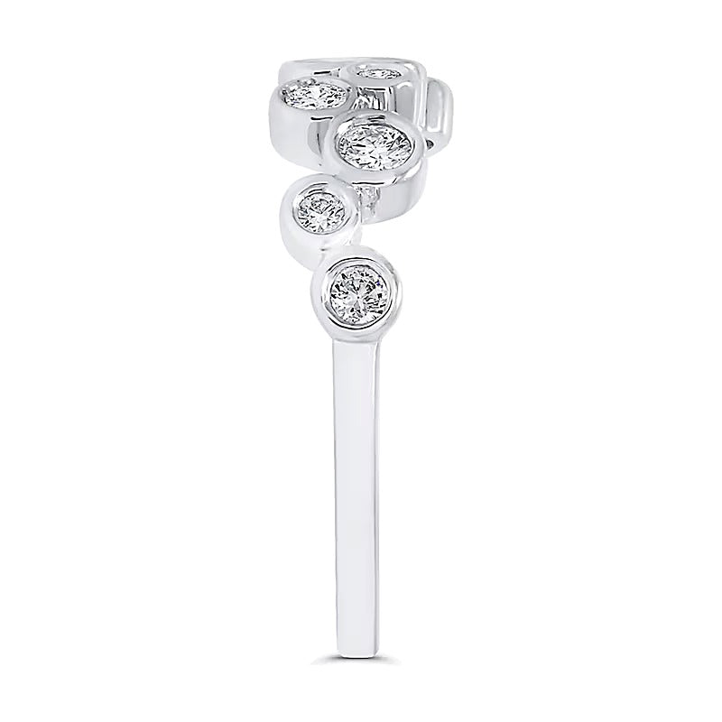 0.33 ct. Gesamtgewicht Diamant Fashion-Ring in 10K Weißgold