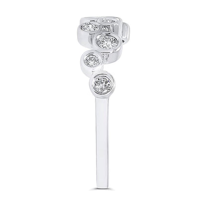 0.33 ct. Gesamtgewicht Diamant Fashion-Ring in 10K Weißgold