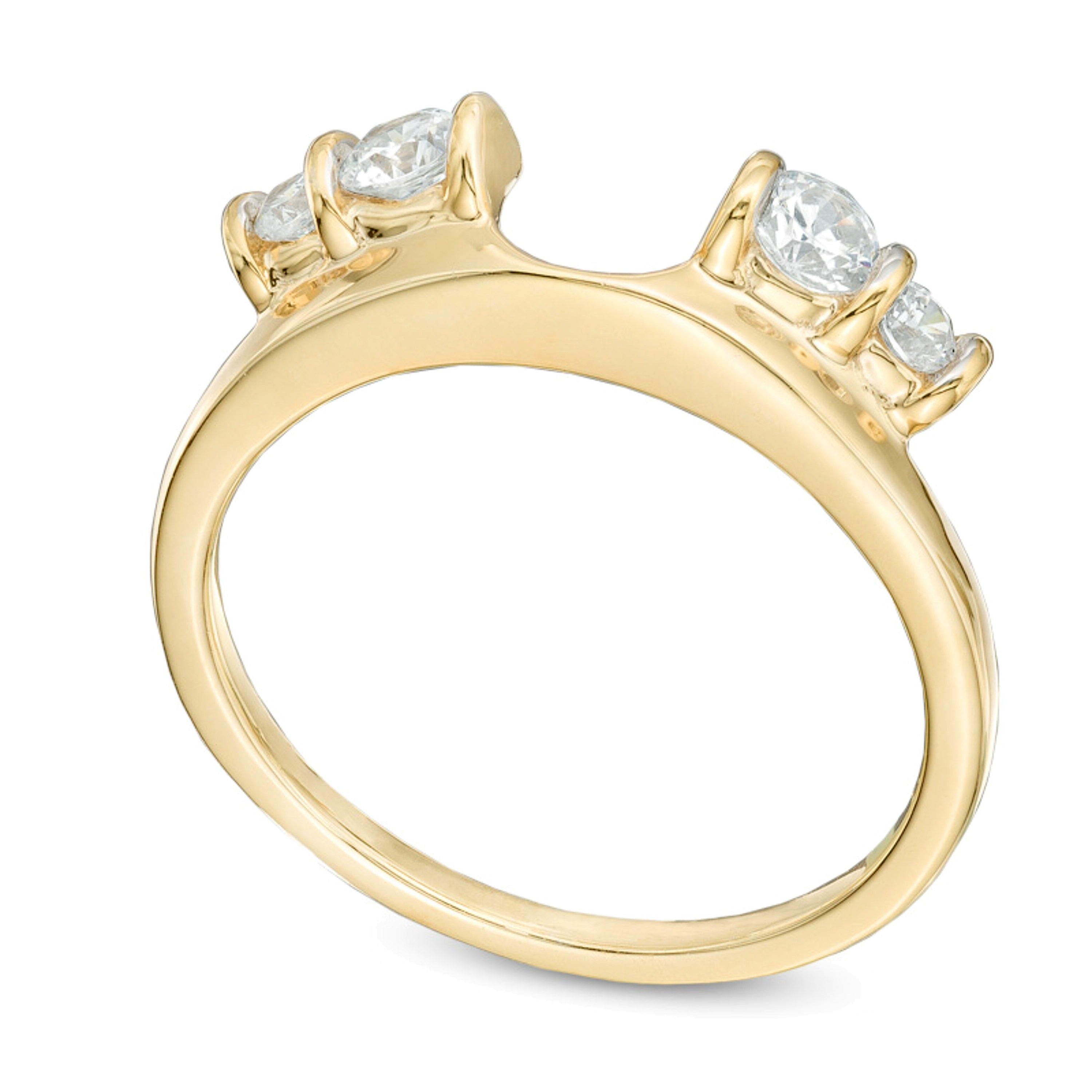 0.33 ct. Gesamtgewicht Diamant Solitär-Enhancer in 10K Gelbgold