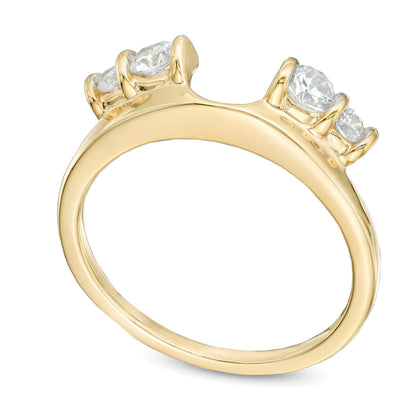 0.33 ct. Gesamtgewicht Diamant Solitär-Enhancer in 10K Gelbgold