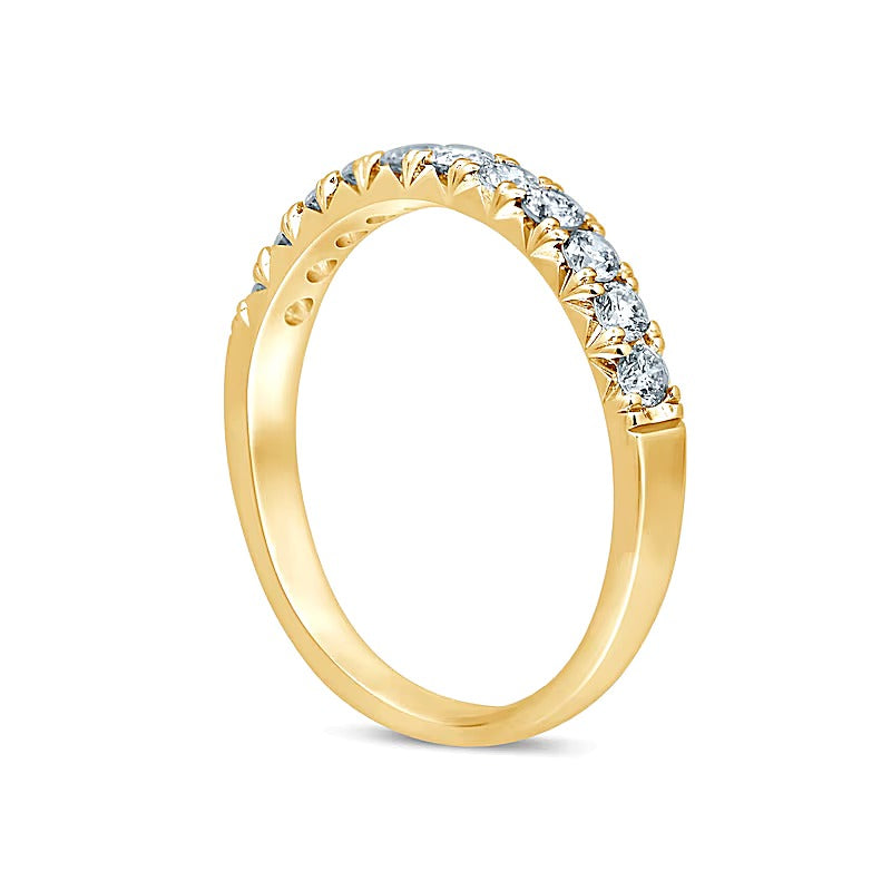 Memoire-Ring mit elf Diamanten 0,5 ct. Gesamtgewicht in 14K Gelbgold