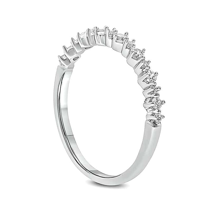 Memoire-Ring 0,25 ct. Gesamtgewicht Diamant zum Stapeln in 10K Weißgold
