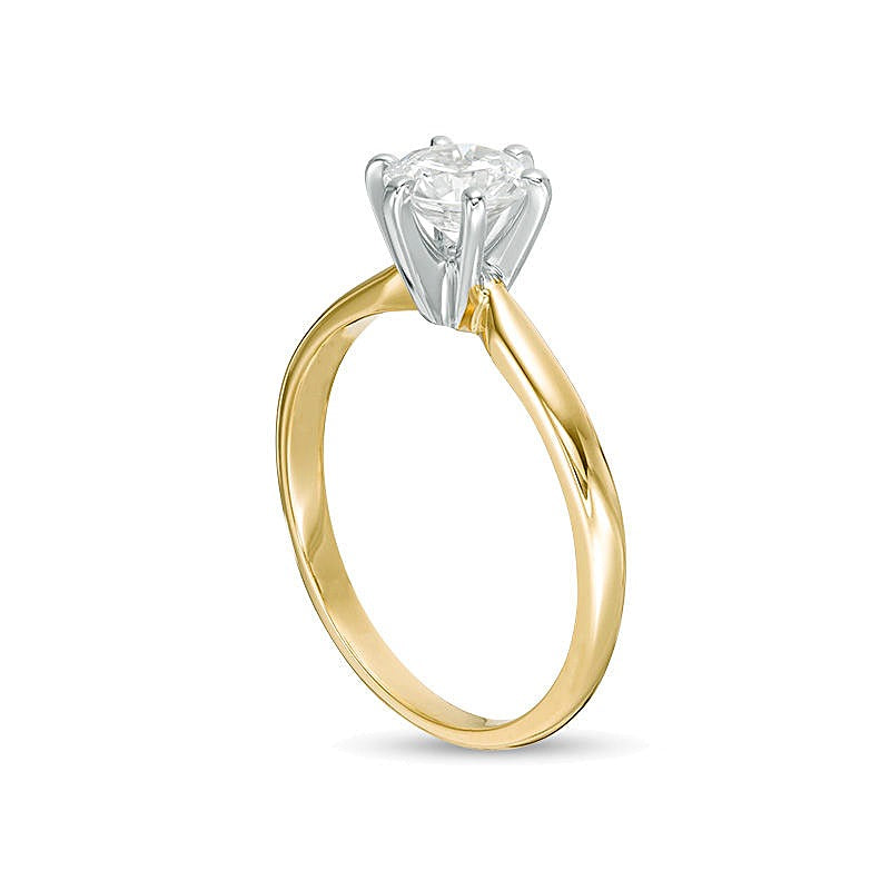 1.0 CT. Diamant-Solitär Verlobungsring in 14K Gelbgold (I/I2)