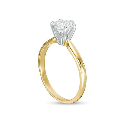 1.0 CT. Diamant-Solitär Verlobungsring in 14K Gelbgold (I/I2)