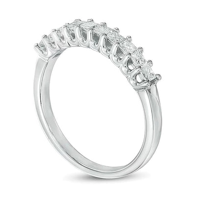 0.5 ct. Gesamtgewicht Ring mit Diamanten im Princess-Schliff in 14K Weißgold