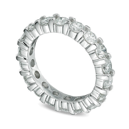 Memoire-Ring mit Diamanten 3.0 ct. Gesamtgewicht 4.0mm in 14K Weißgold