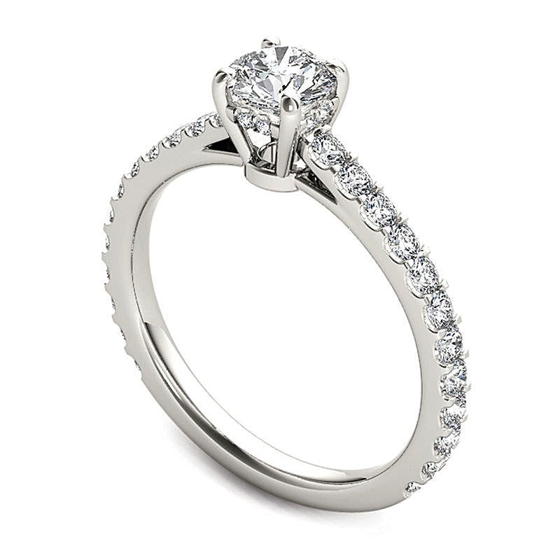 1.0 CT. TW Diamant-Verlobungsring in 14K Weißgold