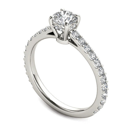 1.0 CT. TW Diamant-Verlobungsring in 14K Weißgold