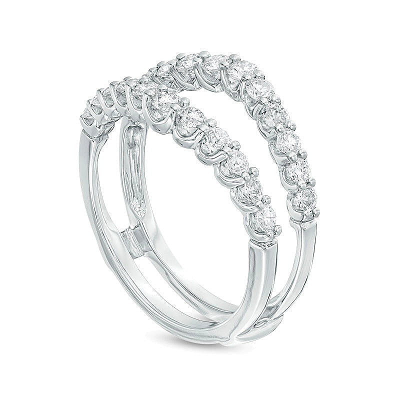 0,5 ct. Gesamtgewicht Diamant-Ring in 14K Weißgold für Damen
