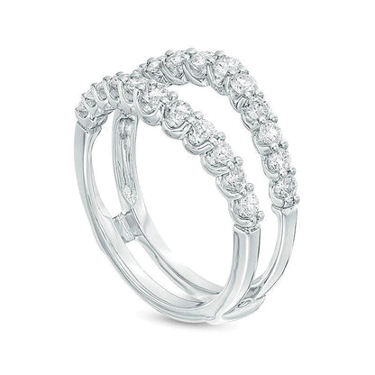 0,5 ct. Gesamtgewicht Diamant-Ring in 14K Weißgold für Damen