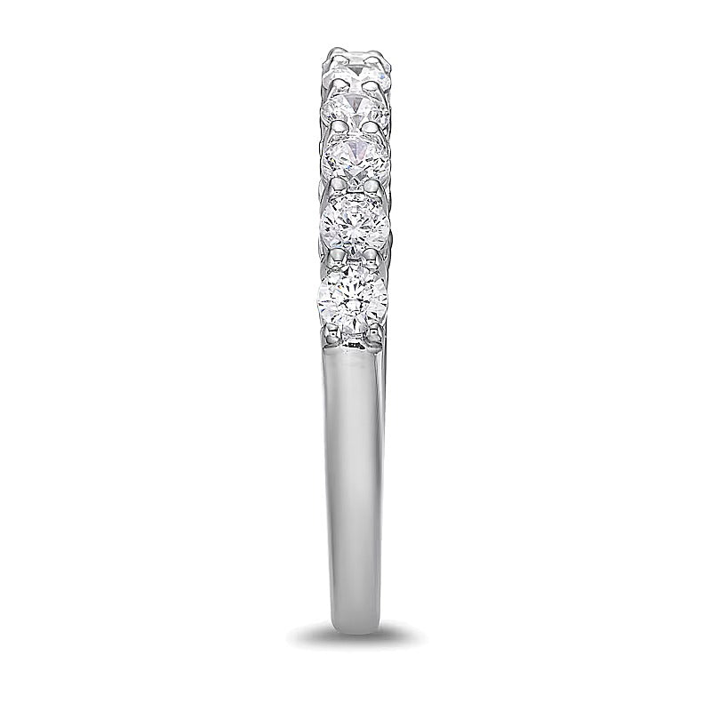 0,75 ct. Gesamtgewicht Diamant-Ring mit elf Steinen in 10K Weißgold (I/I2)