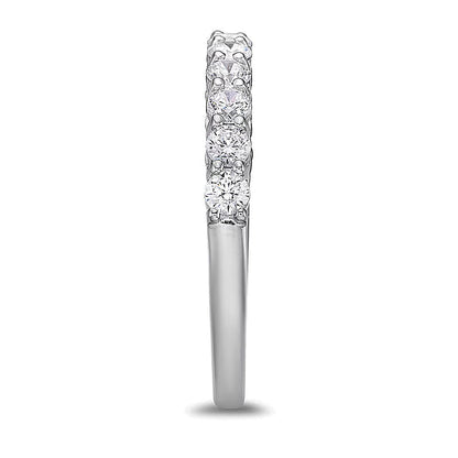 0,75 ct. Gesamtgewicht Diamant-Ring mit elf Steinen in 10K Weißgold (I/I2)