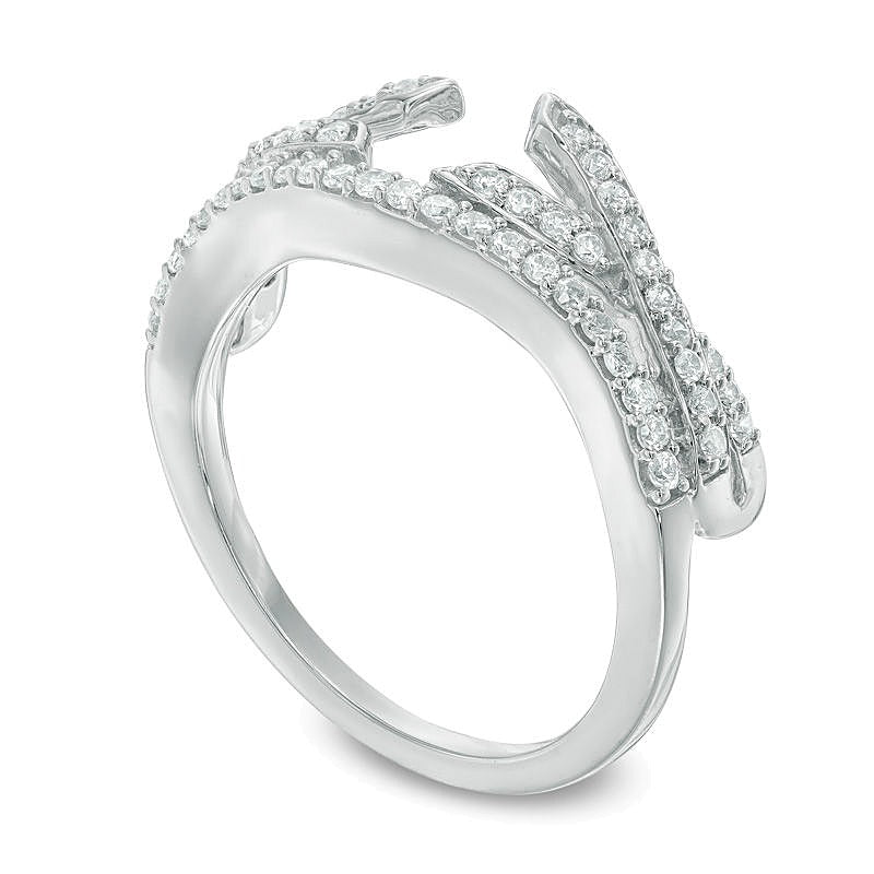 0.33 ct. Gesamtgewicht Diamant Twist Solitär Enhancer-Ring in 10K Weißgold