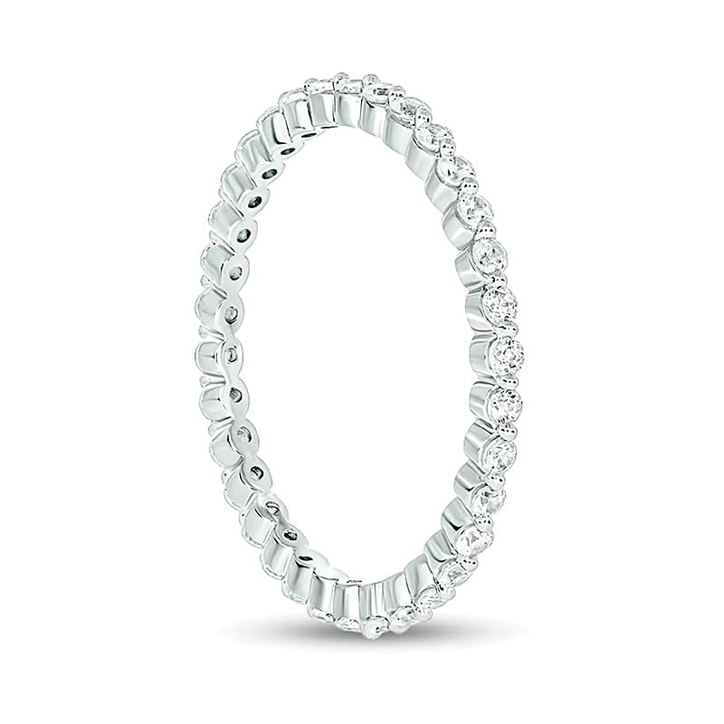 Memoire-Ring mit Diamanten 0.5 ct. Gesamtgewicht in 10K Weißgold