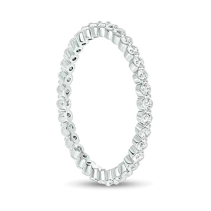 Memoire-Ring mit Diamanten 0.5 ct. Gesamtgewicht in 10K Weißgold