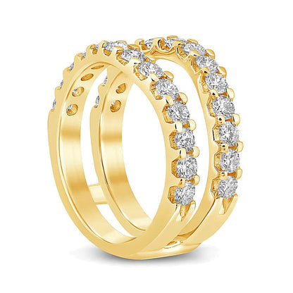 1.5 ct. Gesamtgewicht Labordiamant Solitär-Ring in 14K Gelbgold (F/VS2)