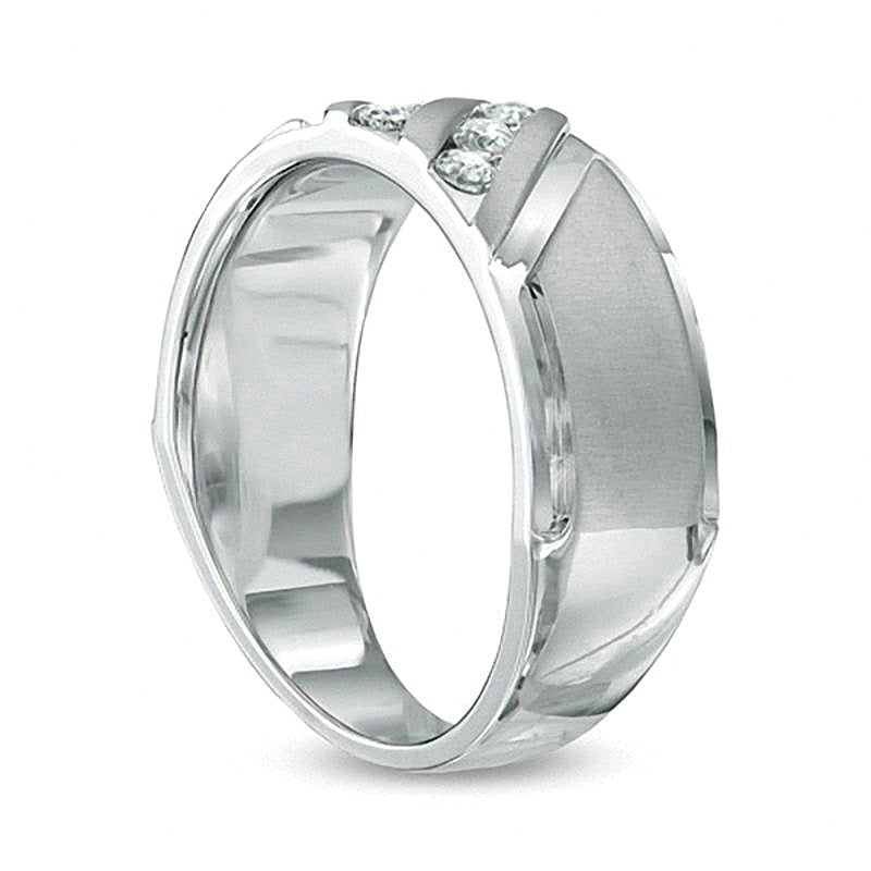 0,38 ct. Gesamtgewicht Diamant-Ring in 10K Weißgold