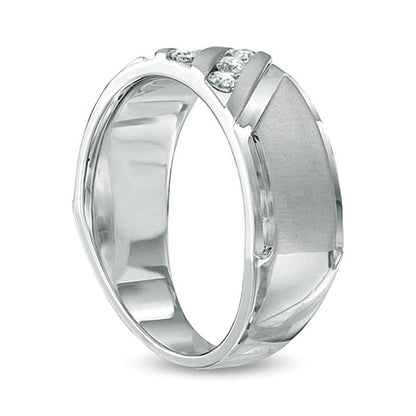 0,38 ct. Gesamtgewicht Diamant-Ring in 10K Weißgold