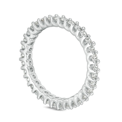 Memoire-Ring mit Diamanten 1.0 ct. Gesamtgewicht in 10K Weißgold für Damen