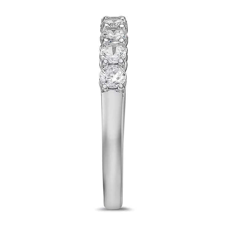 0.75 ct. Gesamtgewicht Diamant Ring mit neun Steinen in 10K Weißgold (I/I2)