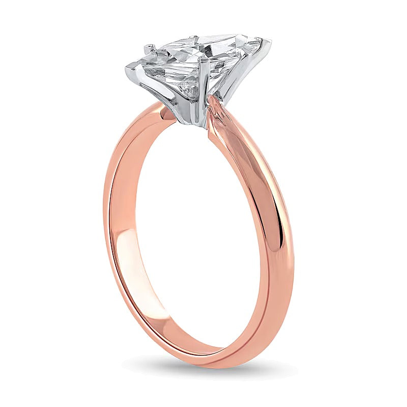 1.0 CT. Solitär-Verlobungsring mit Labordiamant im Marquise-Schliff in 14K Roségold (F/VS2)