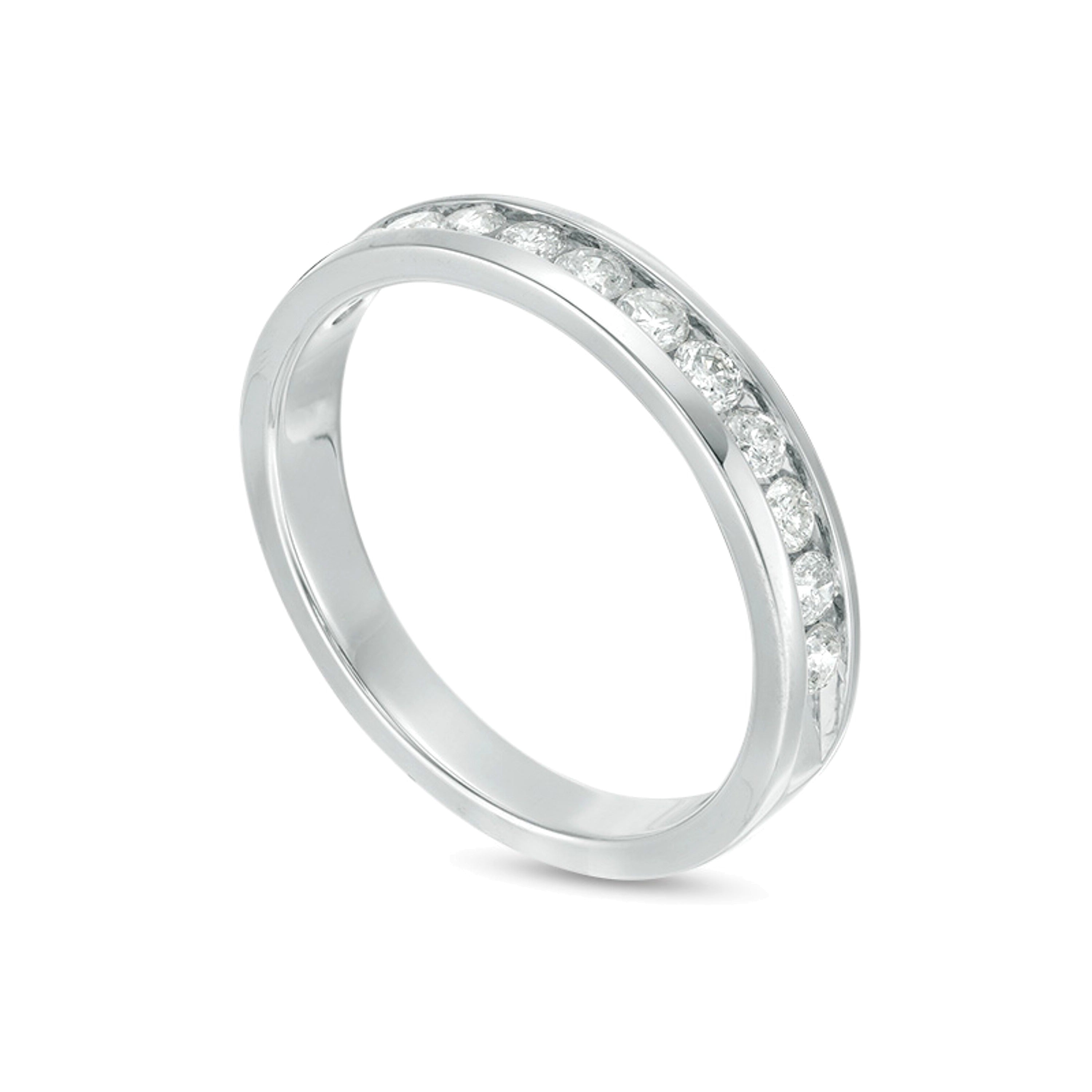0.5 ct. Gesamtgewicht Diamant Ring kanalgefasst in 14K Weißgold