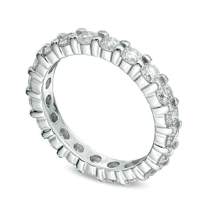 Memoire-Ring mit Diamanten 2.0 ct. Gesamtgewicht in 14K Weißgold