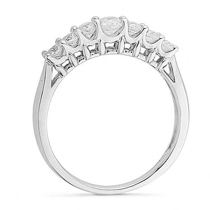 0.5 ct. Gesamtgewicht Diamant-Ehering in 10K Weißgold