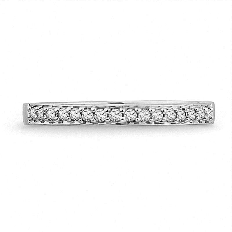 0.1 CT. Gesamtgewicht Diamant-Ehering in 10K Weißgold