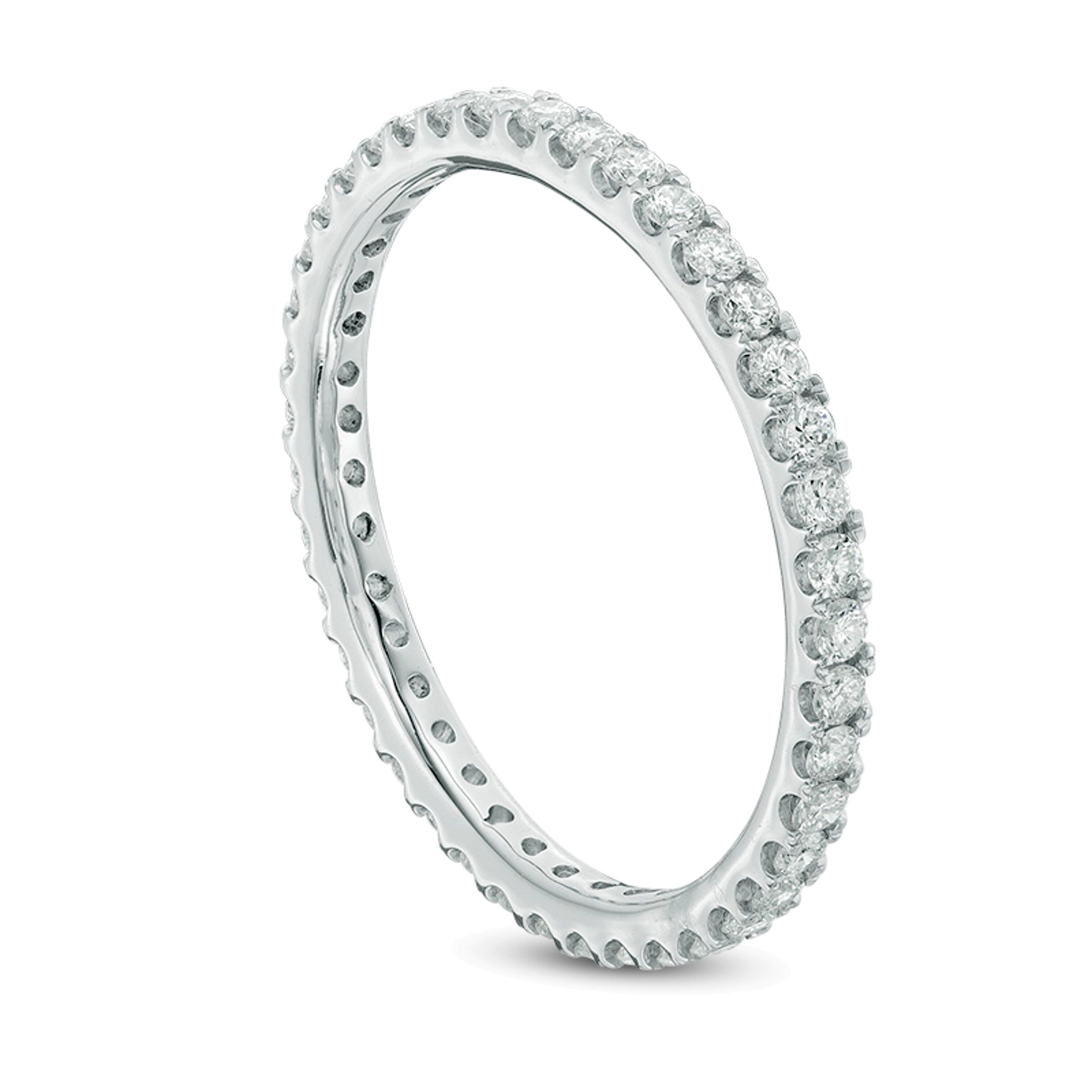 0.5 CT. Gesamtgewicht Diamant Memoire-Ring in 14K Weißgold