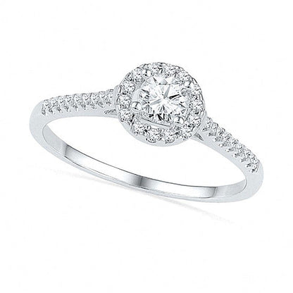 Brautset mit Diamanten 0.5 ct. Gesamtgewicht in 10K Weißgold