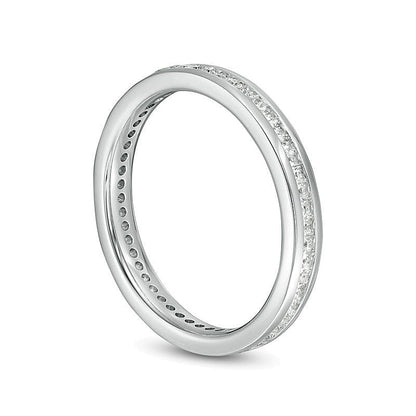 0,5 ct. Gesamtgewicht Memoire-Ring mit Diamanten im Princess-Schliff in 14K Weißgold (H/SI2)