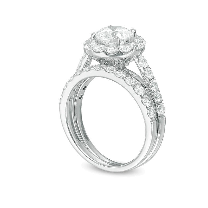 2.5 CT. TW Brautset mit Diamanten in 14K Weißgold (I/I1)