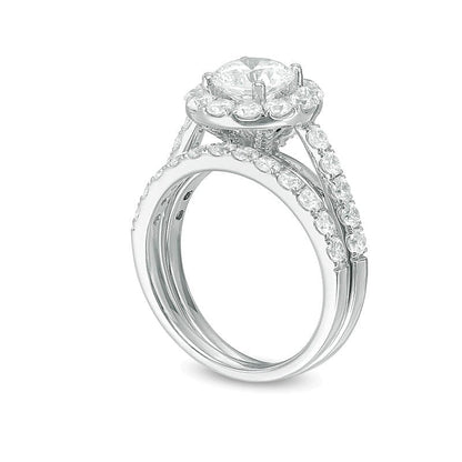 2.5 CT. TW Brautset mit Diamanten in 14K Weißgold (I/I1)