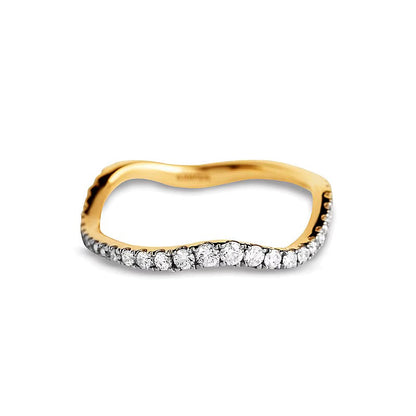 PDPAOLA™ bei Zales 0,5 ct. Gesamtgewicht Labordiamant welliger Ring aus 18K Gelbgold