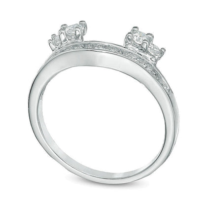 0.33 ct. Gesamtgewicht Diamant Solitär-Enhancer in 10K Weißgold