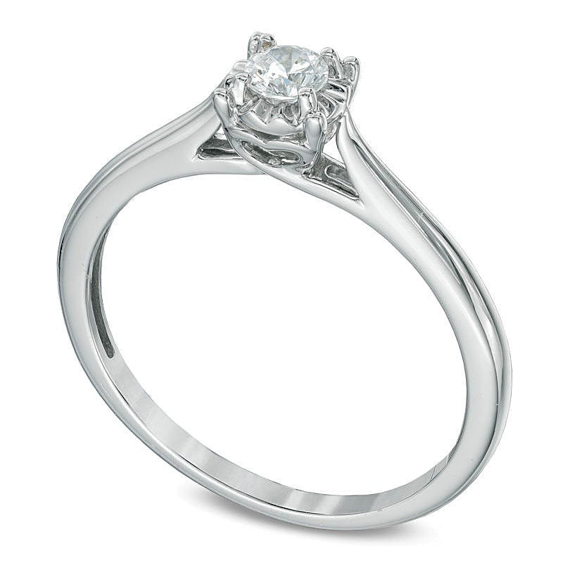 0.2 CT. Diamant-Solitär Verlobungsring in 10K Weißgold