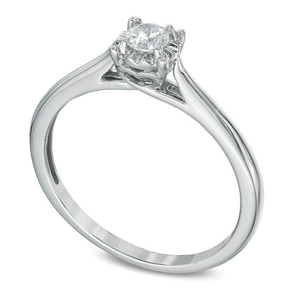 0.2 CT. Diamant-Solitär Verlobungsring in 10K Weißgold