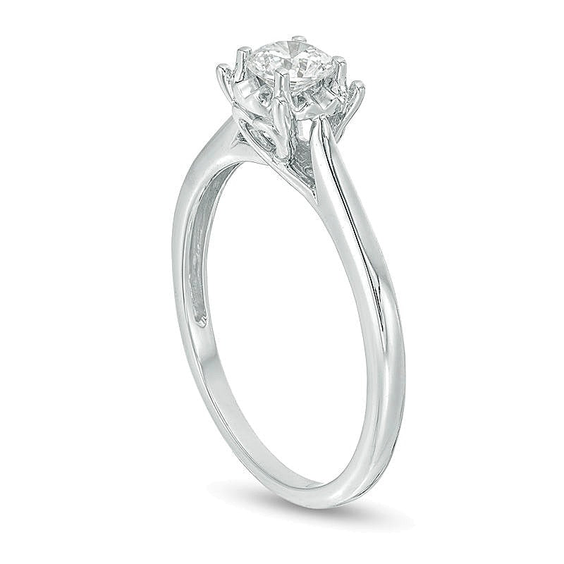0.38 CT. Diamant Solitär Verlobungsring in 10K Weißgold