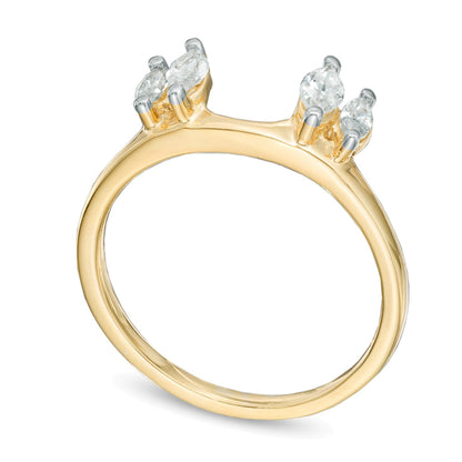 0,5 ct. Gesamtgewicht Marquise-Diamant Ring in 10K Gelbgold für Damen