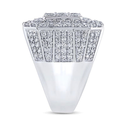 Fashion-Ring mit weißen Diamanten 5.0 ct. Gesamtgewicht in 10K Weißgold