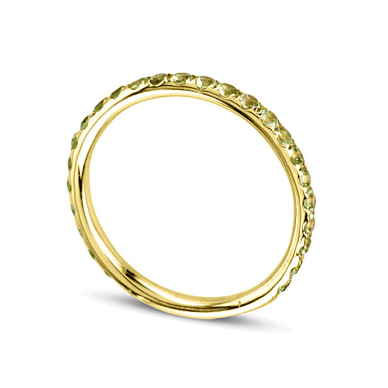 Peridot Memoire-Ring in 14K Gelbgold