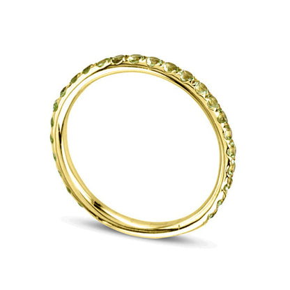 Peridot Memoire-Ring in 14K Gelbgold